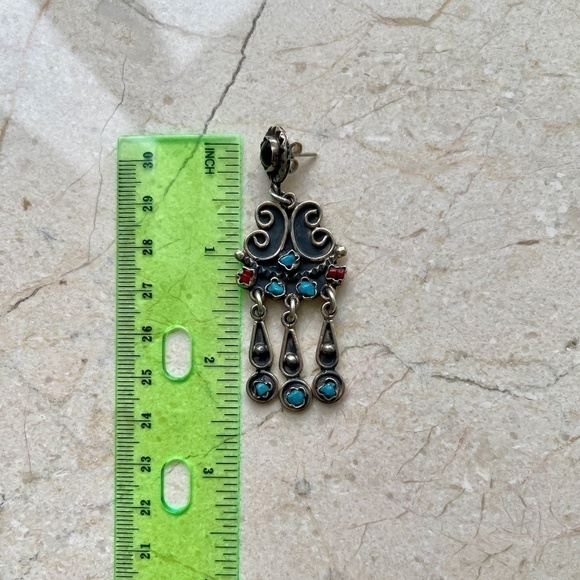 SILVER CHANDELIER EARRINGS - Picture 5 of 5